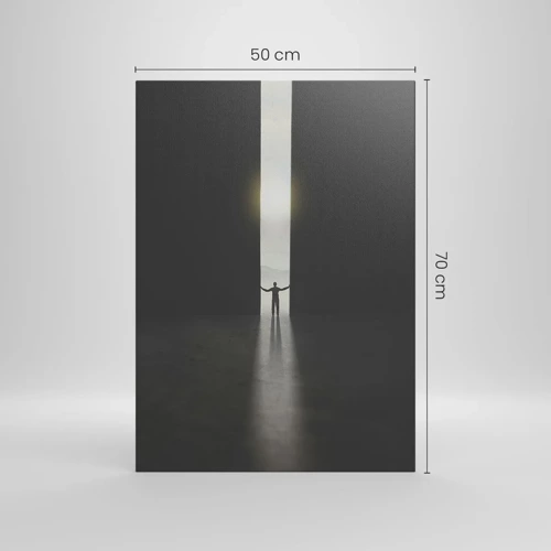 Lærredstryk - Billede på lærred - Et skridt mod en lys fremtid - 50x70 cm