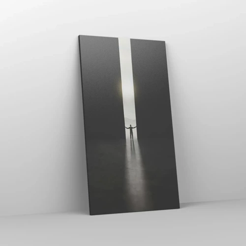 Lærredstryk - Billede på lærred - Et skridt mod en lys fremtid - 55x100 cm