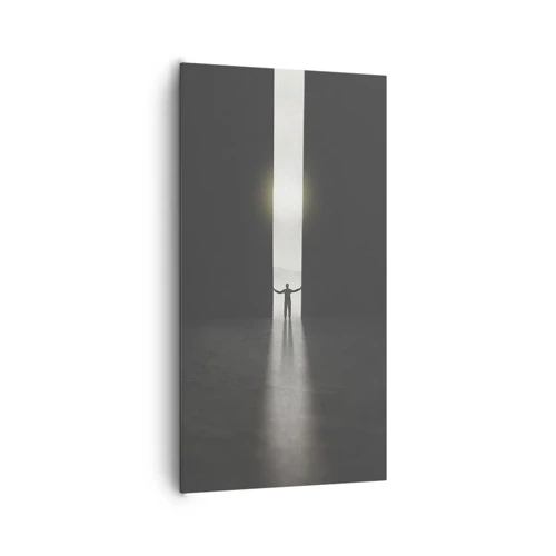 Lærredstryk - Billede på lærred - Et skridt mod en lys fremtid - 65x120 cm