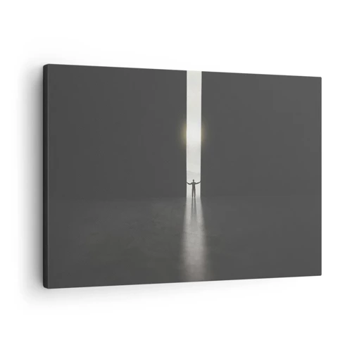 Lærredstryk - Billede på lærred - Et skridt mod en lys fremtid - 70x50 cm