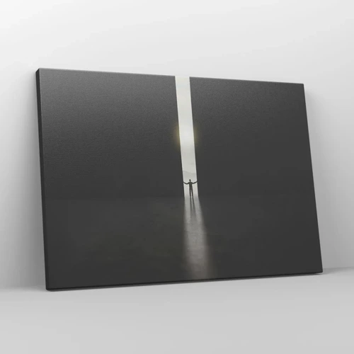 Lærredstryk - Billede på lærred - Et skridt mod en lys fremtid - 70x50 cm