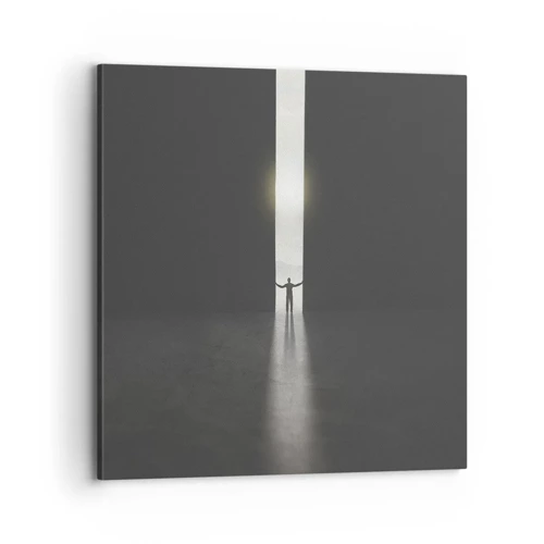 Lærredstryk - Billede på lærred - Et skridt mod en lys fremtid - 70x70 cm