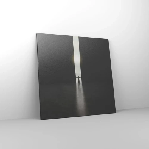 Lærredstryk - Billede på lærred - Et skridt mod en lys fremtid - 70x70 cm