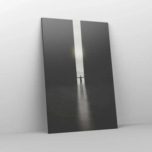 Lærredstryk - Billede på lærred - Et skridt mod en lys fremtid - 80x120 cm