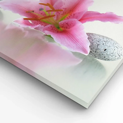Lærredstryk - Billede på lærred - Et studie i rosa, grå og hvid - 30x30 cm