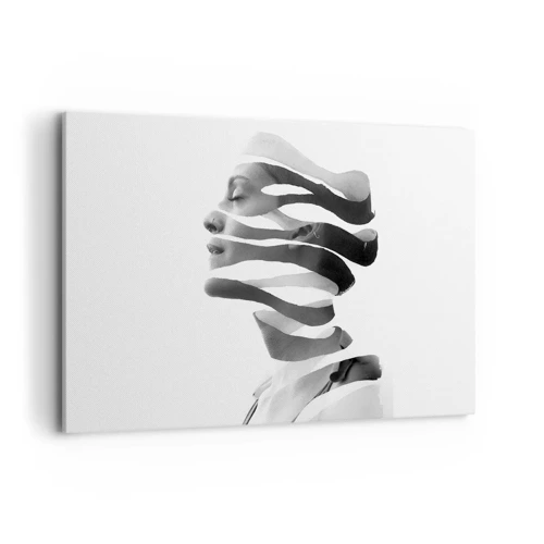 Lærredstryk - Billede på lærred - Et surrealistisk portræt - 120x80 cm