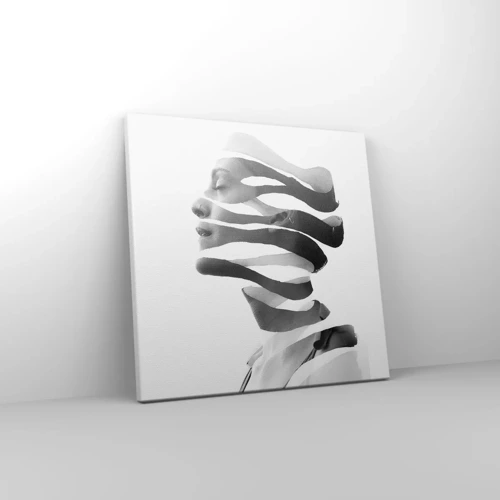 Lærredstryk - Billede på lærred - Et surrealistisk portræt - 30x30 cm