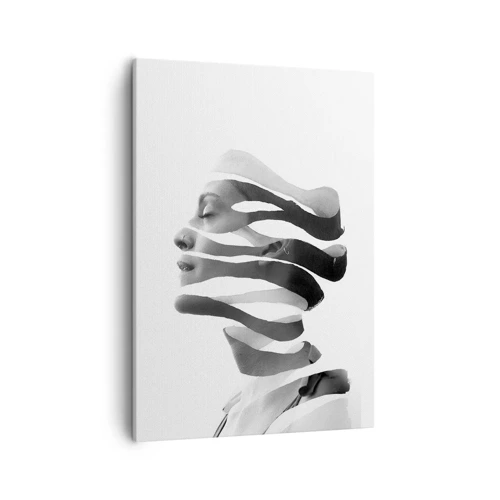 Lærredstryk - Billede på lærred - Et surrealistisk portræt - 50x70 cm