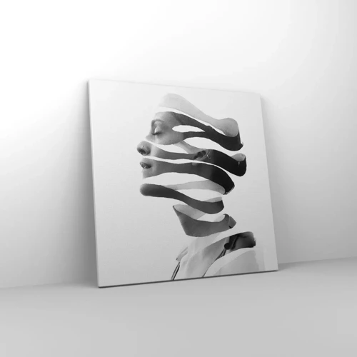 Lærredstryk - Billede på lærred - Et surrealistisk portræt - 60x60 cm