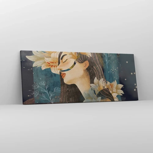 Lærredstryk - Billede på lærred - Eventyret om prinsessen med liljerne - 100x40 cm