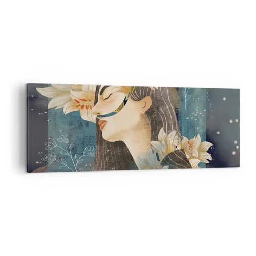 Lærredstryk - Billede på lærred - Eventyret om prinsessen med liljerne - 140x50 cm