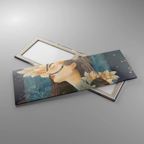 Lærredstryk - Billede på lærred - Eventyret om prinsessen med liljerne - 140x50 cm