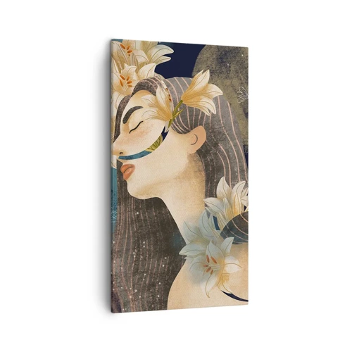 Lærredstryk - Billede på lærred - Eventyret om prinsessen med liljerne - 45x80 cm