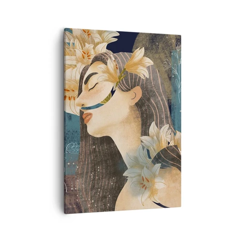 Lærredstryk - Billede på lærred - Eventyret om prinsessen med liljerne - 50x70 cm