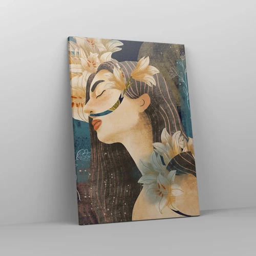 Lærredstryk - Billede på lærred - Eventyret om prinsessen med liljerne - 50x70 cm