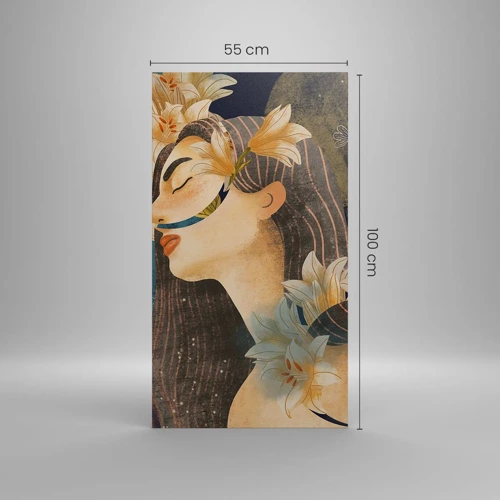 Lærredstryk - Billede på lærred - Eventyret om prinsessen med liljerne - 55x100 cm