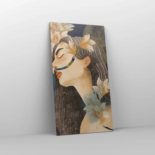 Lærredstryk - Billede på lærred - Eventyret om prinsessen med liljerne - 55x100 cm