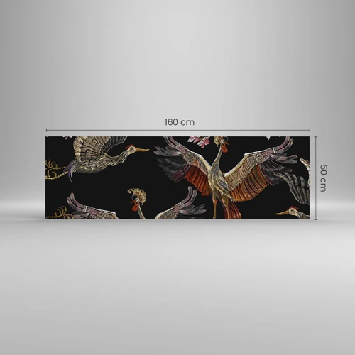 Lærredstryk - Billede på lærred - Eventyrlig fugl - 160x50 cm