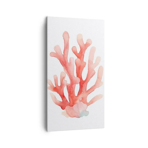 Lærredstryk - Billede på lærred - Farven koral - 45x80 cm