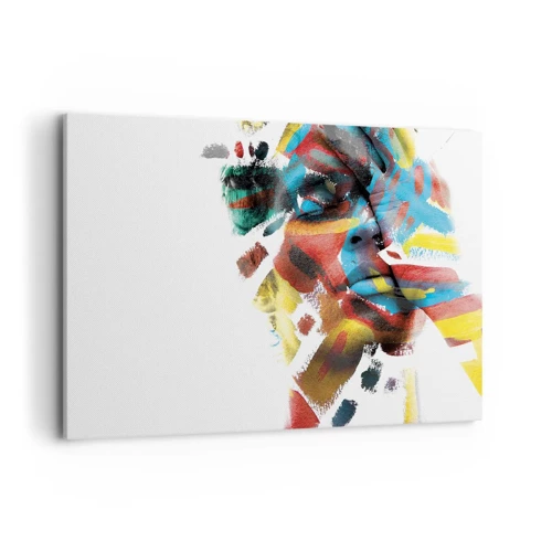 Lærredstryk - Billede på lærred - Farverig personlighed - 120x80 cm