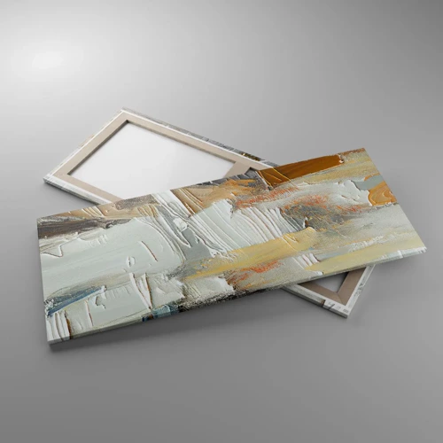 Lærredstryk - Billede på lærred - Farverige lagdelinger - 120x50 cm