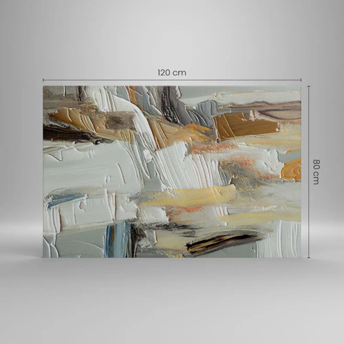 Lærredstryk - Billede på lærred - Farverige lagdelinger - 120x80 cm