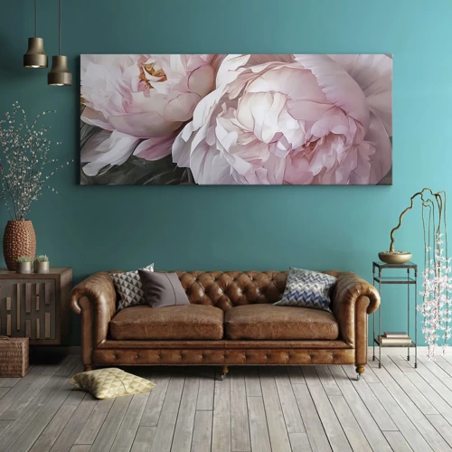 Lærredstryk - Billede på lærred - Fastlåst i blomstring - 140x50 cm