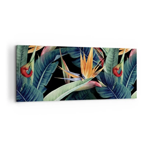 Lærredstryk - Billede på lærred - Flammeblomster i troperne - 100x40 cm