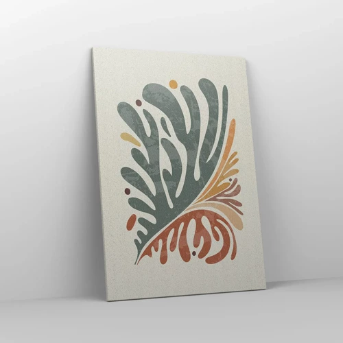 Lærredstryk - Billede på lærred - Flerfarvet blad - 70x100 cm