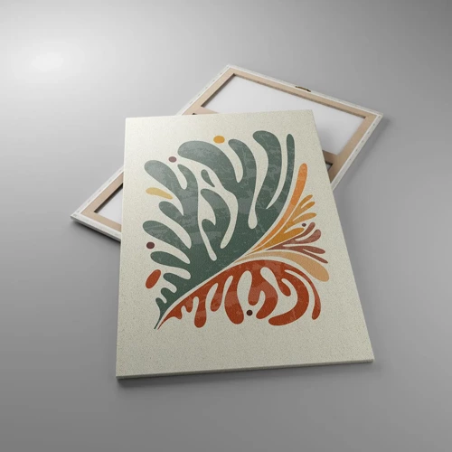 Lærredstryk - Billede på lærred - Flerfarvet blad - 80x120 cm