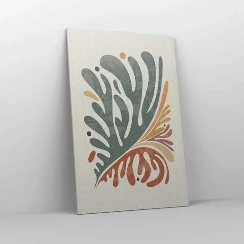Lærredstryk - Billede på lærred - Flerfarvet blad - 80x120 cm