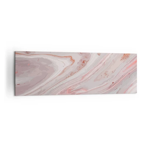 Lærredstryk - Billede på lærred - Flydende lyserødt - 160x50 cm