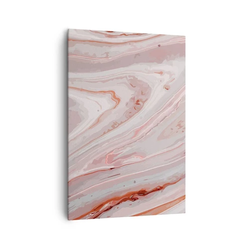 Lærredstryk - Billede på lærred - Flydende lyserødt - 70x100 cm