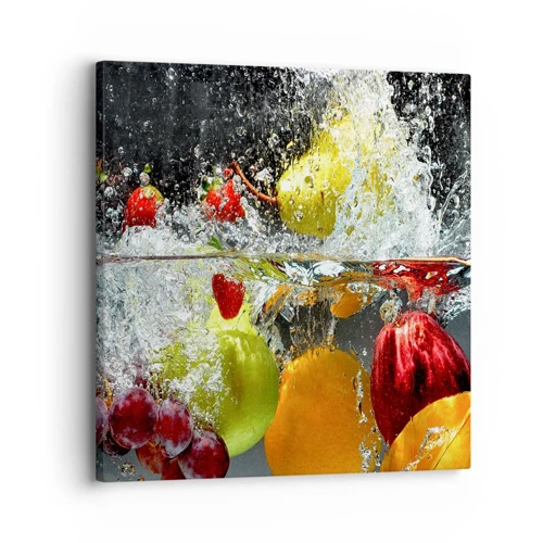 Lærredstryk - Billede på lærred - Frugtagtig forfriskning - 30x30 cm