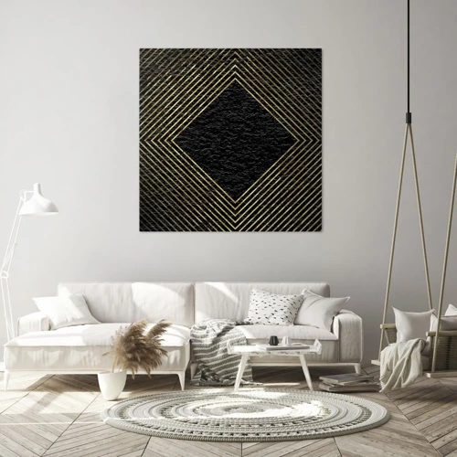 Lærredstryk - Billede på lærred - Geometri i glamour-stil - 30x30 cm