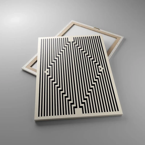 Lærredstryk - Billede på lærred - Geometrisk illusion - 70x100 cm