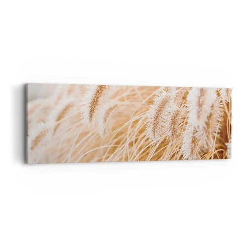 Lærredstryk - Billede på lærred - Gyldent susen af græsser - 90x30 cm