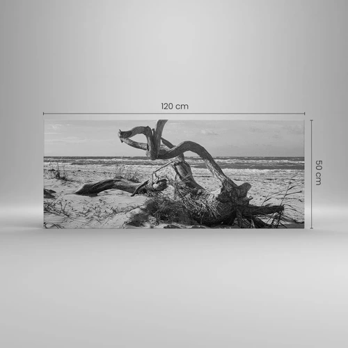 Lærredstryk - Billede på lærred - Havets skulptur - 120x50 cm