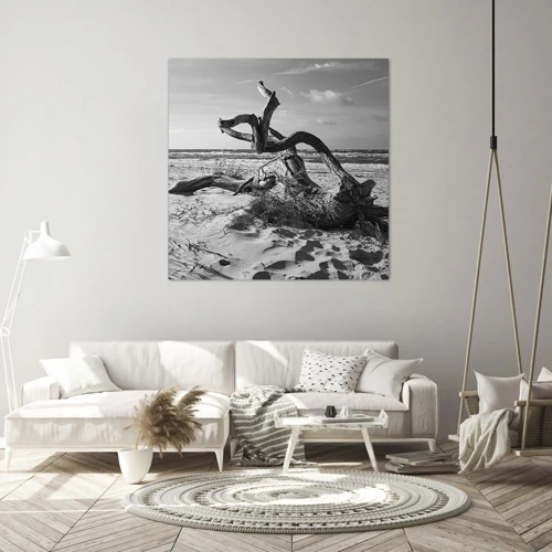 Lærredstryk - Billede på lærred - Havets skulptur - 30x30 cm