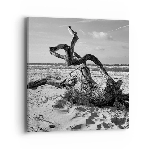 Lærredstryk - Billede på lærred - Havets skulptur - 40x40 cm
