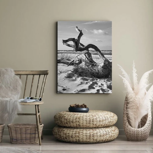 Lærredstryk - Billede på lærred - Havets skulptur - 50x70 cm