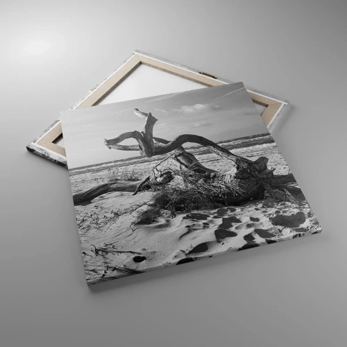 Lærredstryk - Billede på lærred - Havets skulptur - 70x70 cm