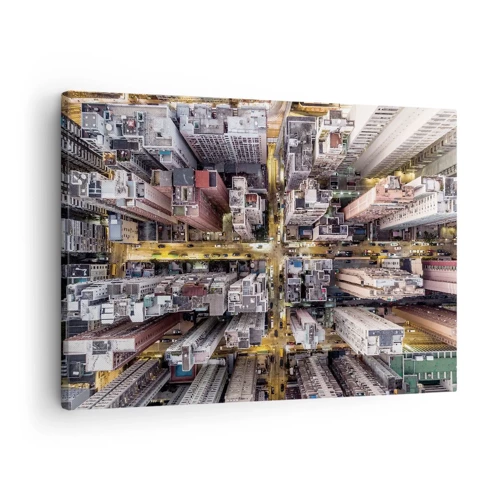 Lærredstryk - Billede på lærred - Hilsner fra Hong Kong - 70x50 cm
