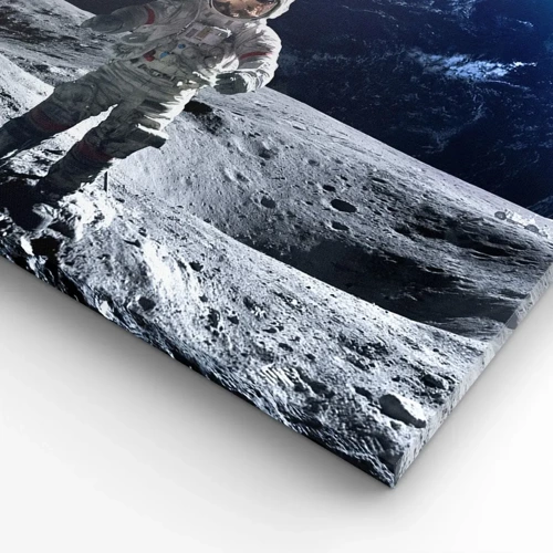 Lærredstryk - Billede på lærred - Hilsner fra månen - 160x50 cm