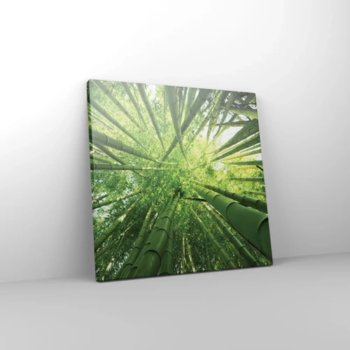 Lærredstryk - Billede på lærred - I en bambuslund - 30x30 cm