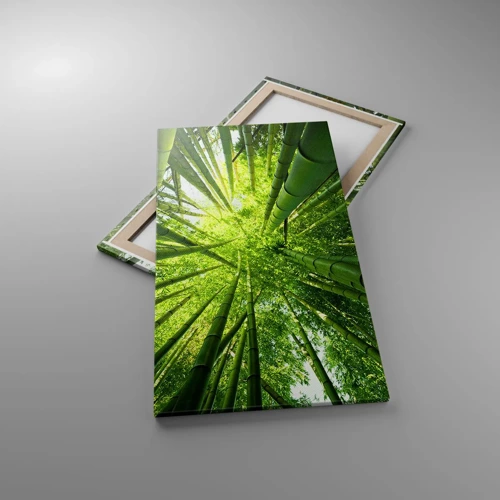 Lærredstryk - Billede på lærred - I en bambuslund - 55x100 cm
