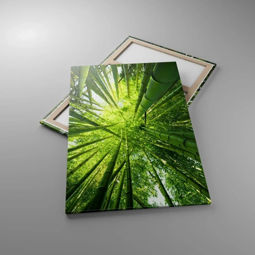 Lærredstryk - Billede på lærred - I en bambuslund - 80x120 cm