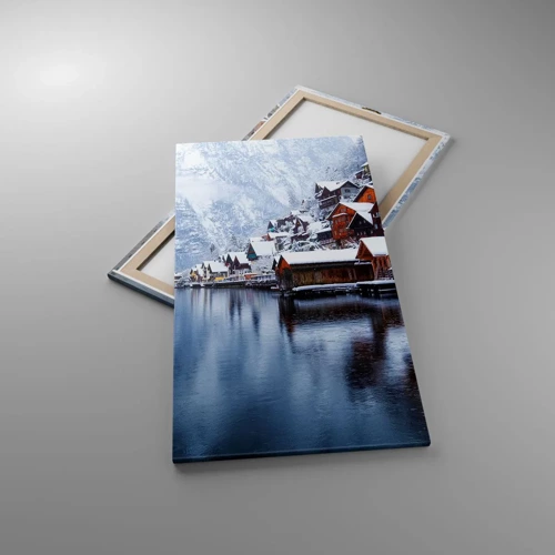 Lærredstryk - Billede på lærred - I en vinterdekoration - 65x120 cm