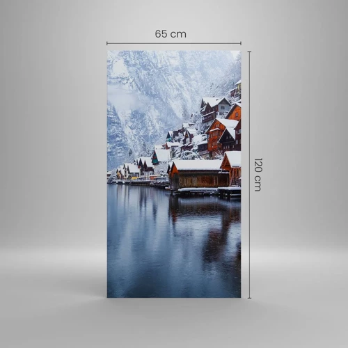 Lærredstryk - Billede på lærred - I en vinterdekoration - 65x120 cm