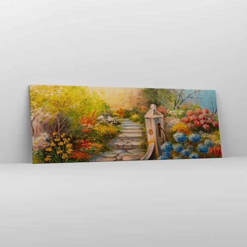 Lærredstryk - Billede på lærred - I fuld blomstring - 140x50 cm